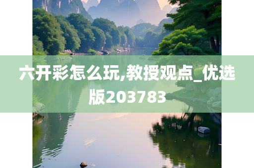 六开彩怎么玩,教授观点_优选版203783