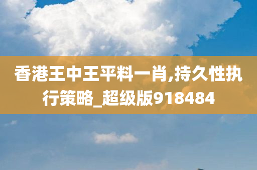 香港王中王平料一肖,持久性执行策略_超级版918484