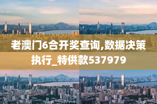 老澳门6合开奖查询,数据决策执行_特供款537979