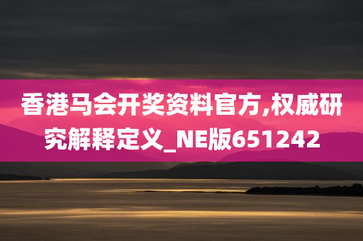 香港马会开奖资料官方,权威研究解释定义_NE版651242