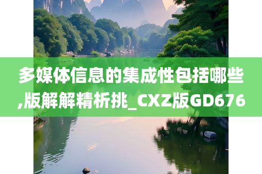 多媒体信息的集成性包括哪些,版解解精析挑_CXZ版GD676