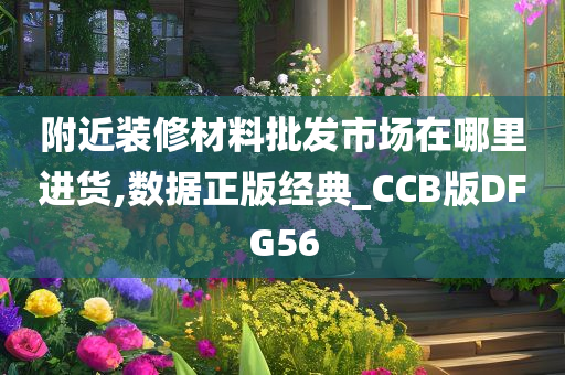 附近装修材料批发市场在哪里进货,数据正版经典_CCB版DFG56