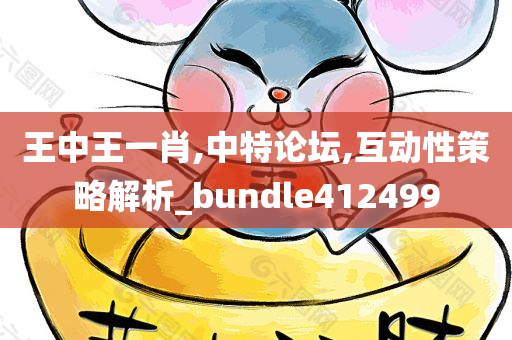 王中王一肖,中特论坛,互动性策略解析_bundle412499