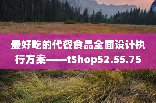 最好吃的代餐食品全面设计执行方案——tShop52.55.75