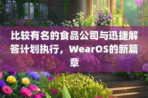 比较有名的食品公司与迅捷解答计划执行，WearOS的新篇章