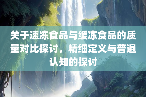 关于速冻食品与缓冻食品的质量对比探讨，精细定义与普遍认知的探讨