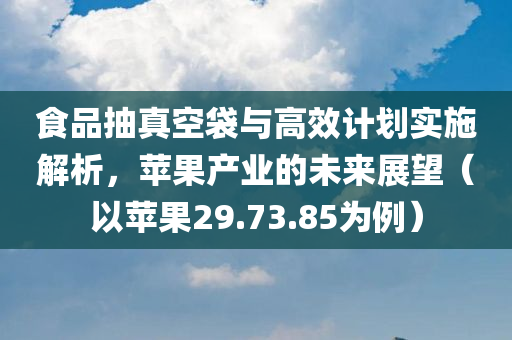 食品抽真空袋与高效计划实施解析，苹果产业的未来展望（以苹果29.73.85为例）